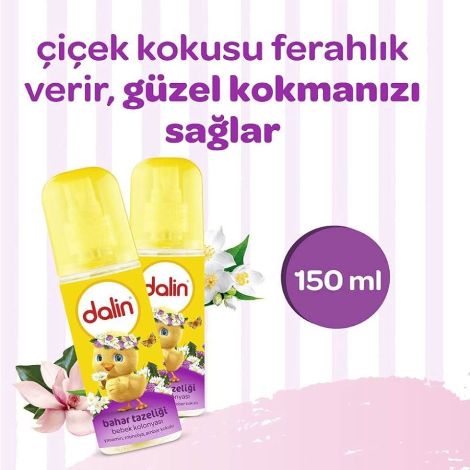 Dalin x 3 Adet Bahar Tazeliği Bebek Kolonyası 150 ml