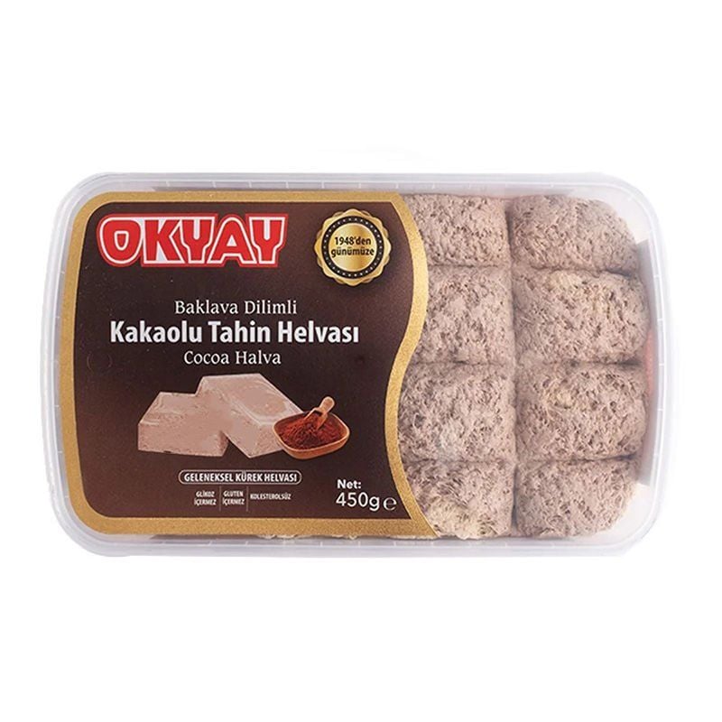 Okyay x 2 Kutu Baklava Dilimli Kakaolu Helva 450 Gr