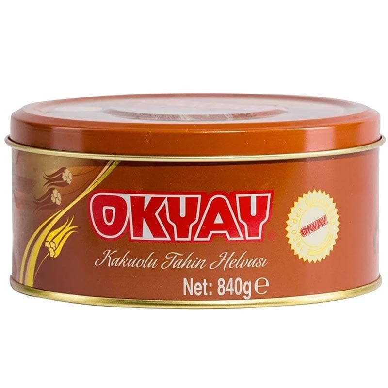 Okyay x 1 Adet Fıstıklı x 1 Adet Kakaolu Teneke Kutu Helva 840 Gr