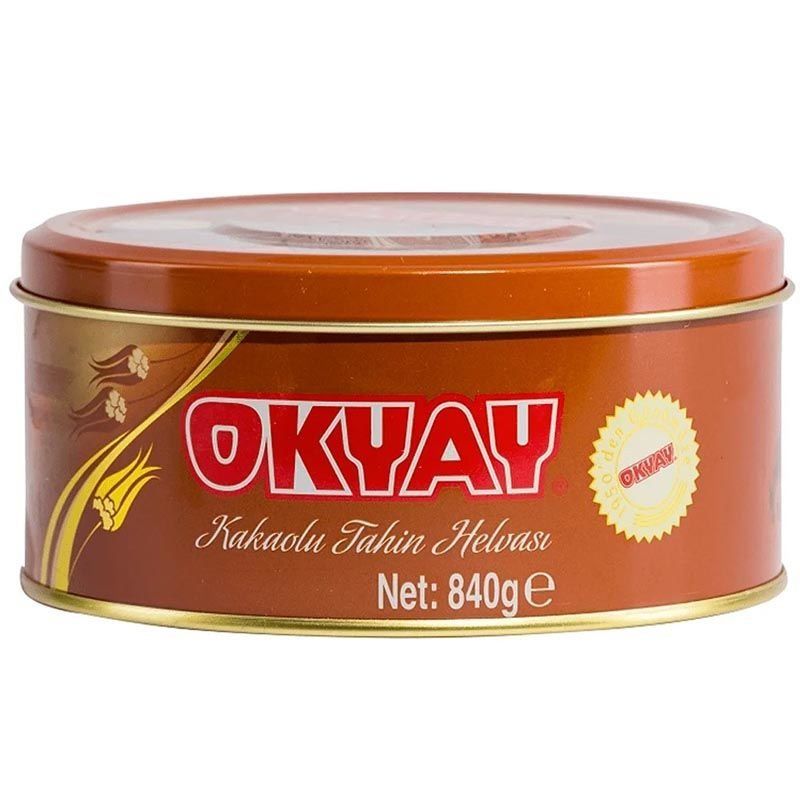 Okyay x 1 Adet Fıstıklı x 1 Adet Kakaolu x 1 Adet Vanilyalı Teneke Kutu Helva 840 Gr