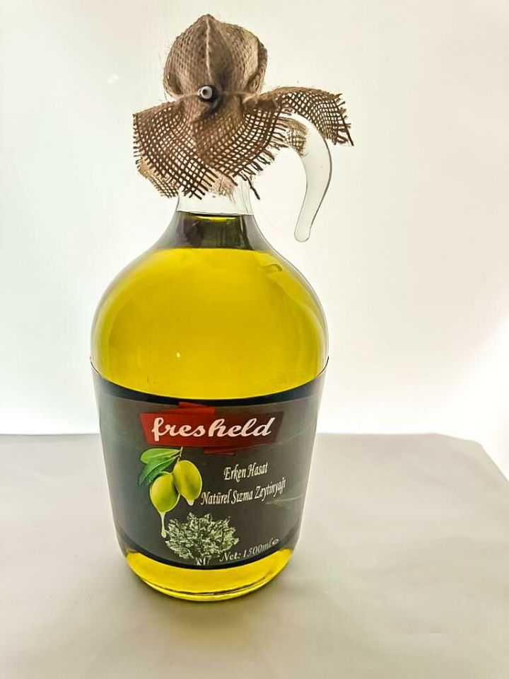 Fresheld x 2 Galon Şişe, Erken Hasat Natürel Sızma Zeytinyağı 1500cc