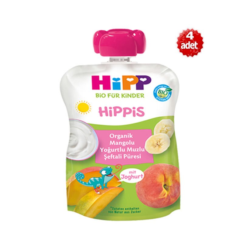 Hipp Organik x 12 Adet Karışık Meyve Püreleri 100gr