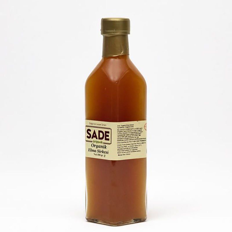 Sade Organik x 2 Şişe  Elma Sirkesi 500 ml