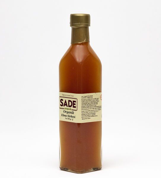 Sade Organik x 2 Şişe  Elma Sirkesi 500 ml