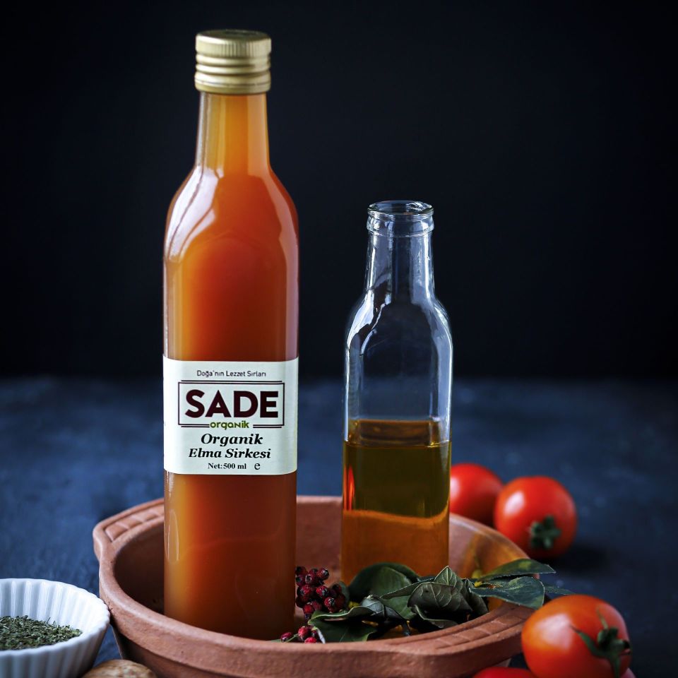 Sade Organik Alıç, Elma ve Balzamik Sirkesi 500 ml