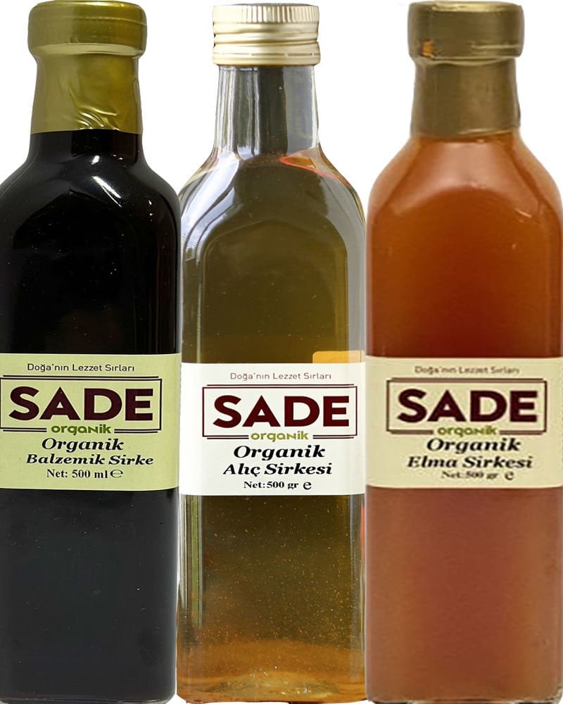 Sade Organik Alıç, Elma ve Balzamik Sirkesi 500 ml