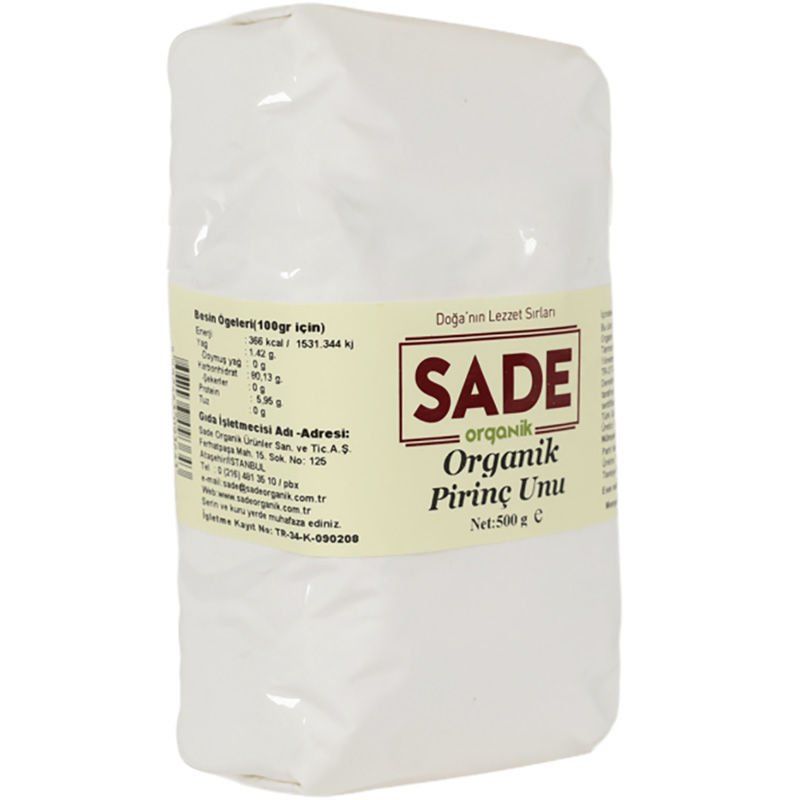 Sade Organik x 2 Paket Pirinç Unu 500 gr