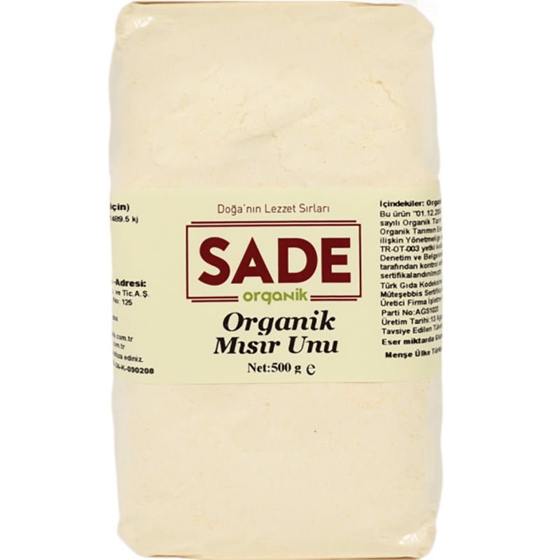 Sade Organik Mısır ve  Pirinç Unu 500 gr