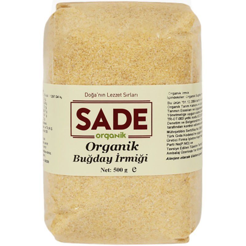 Sade Organik x 4 Paket Buğday İrmiği 500g