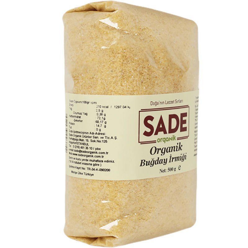 Sade Organik x 4 Paket Buğday İrmiği 500g