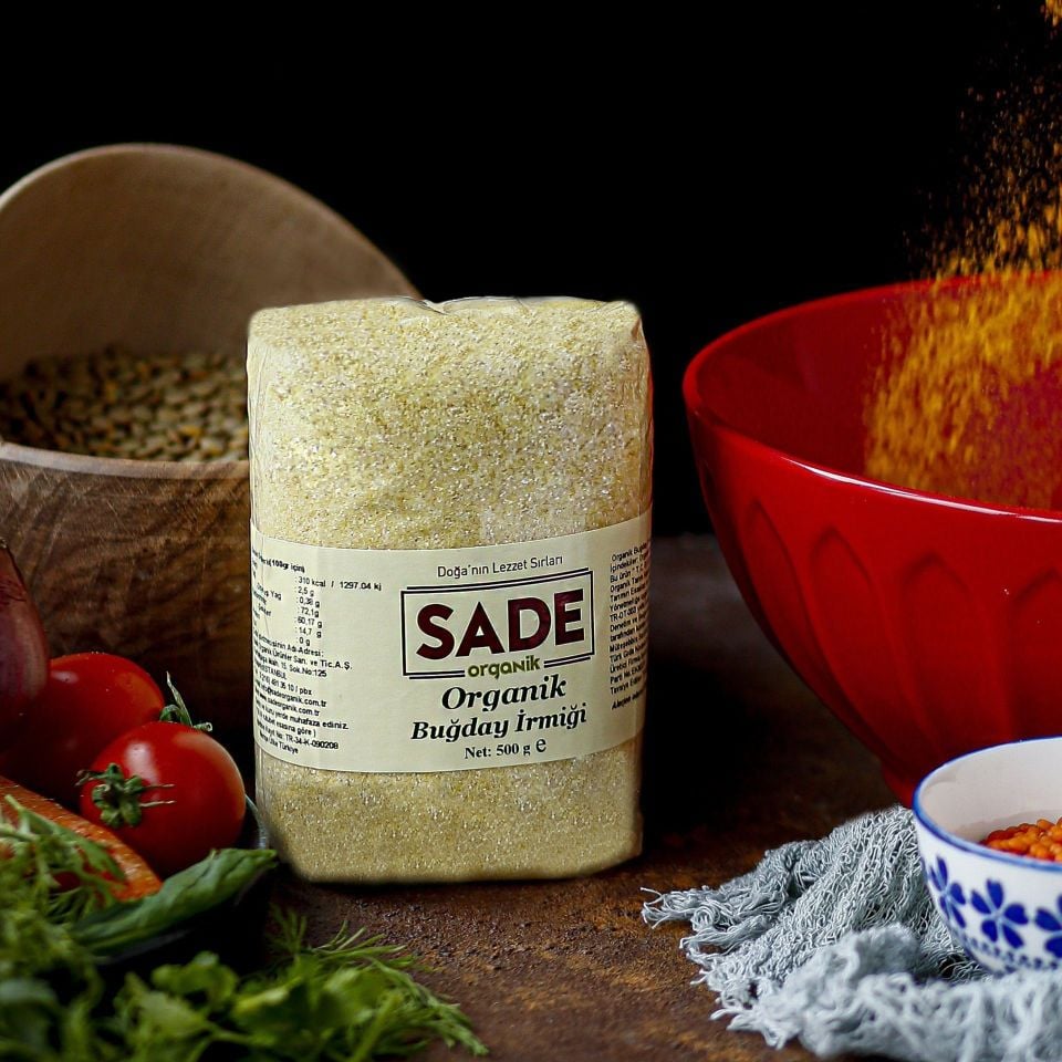 Sade Organik x 4 Paket Buğday İrmiği 500g