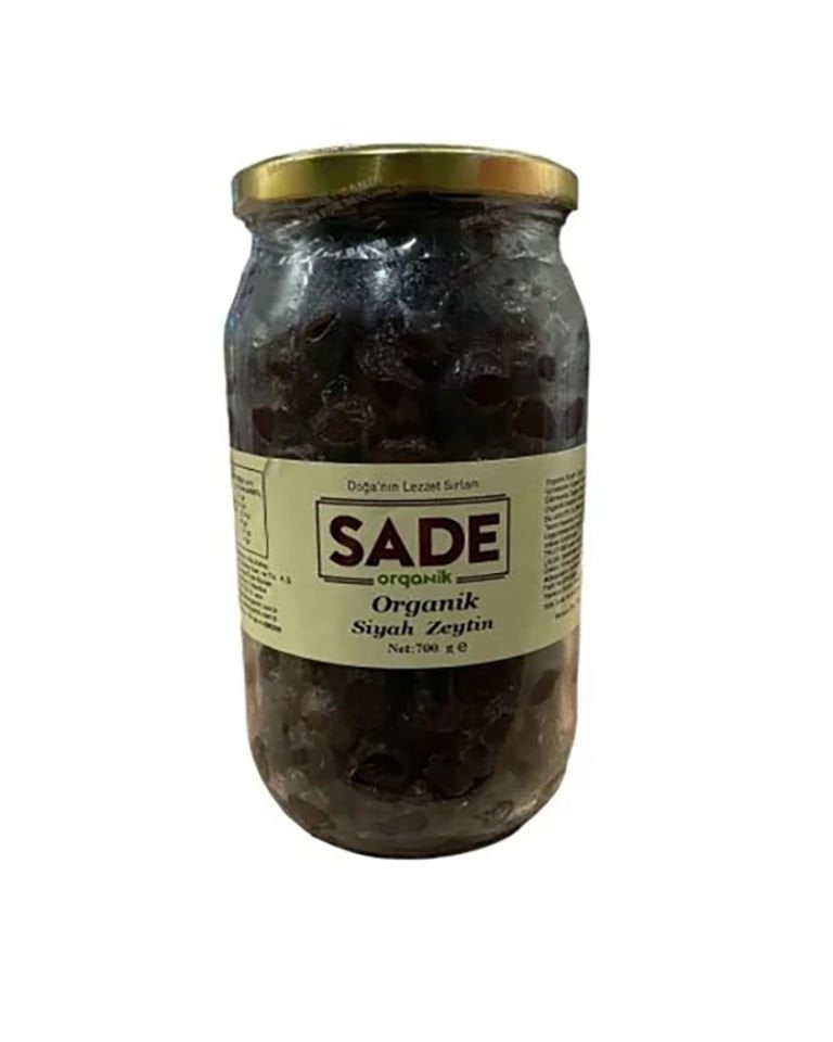 Sade Organik Siyah Zeytin 700 GR