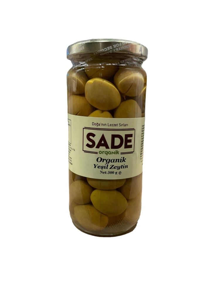 Sade Organik x 2 Kavanoz Yeşil Zeytin 300 GR