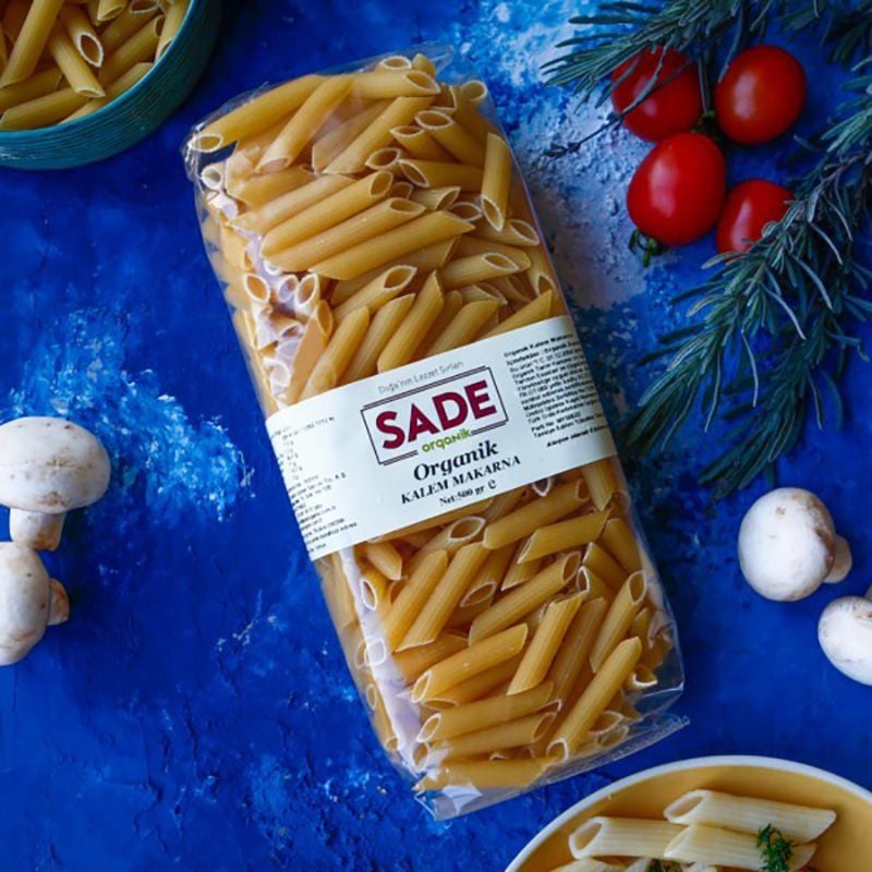 SADE ORGANİK x 4 PAKET KALEM MAKARNA 500 GR