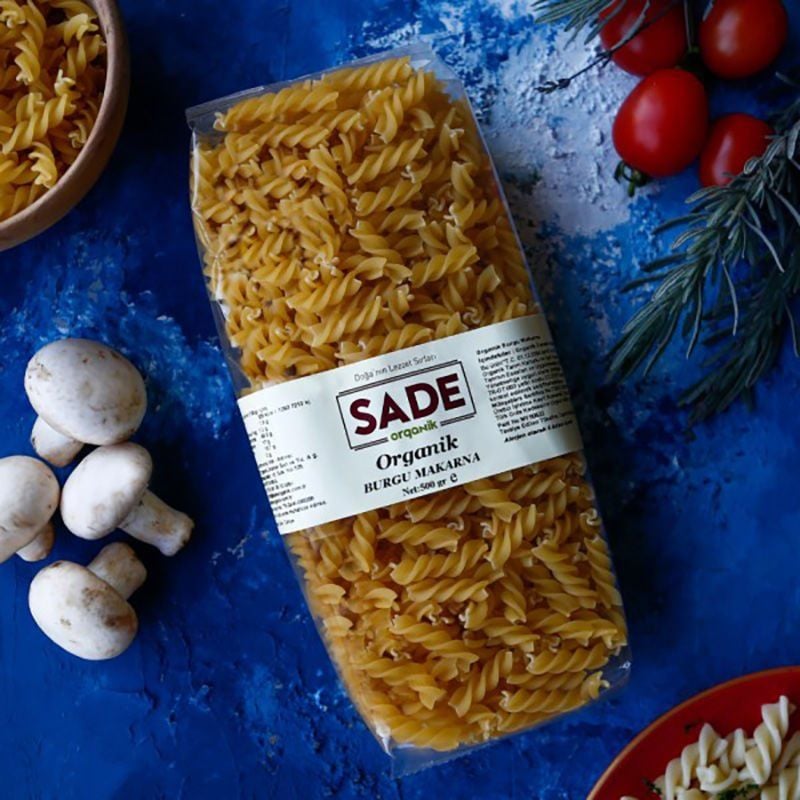 SADE ORGANİK X 4 PAKET BURGU MAKARNA 500 GR