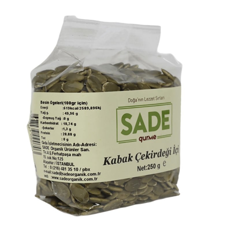 Sade Gurme Kabak Çekirdeği İçi 250 gr