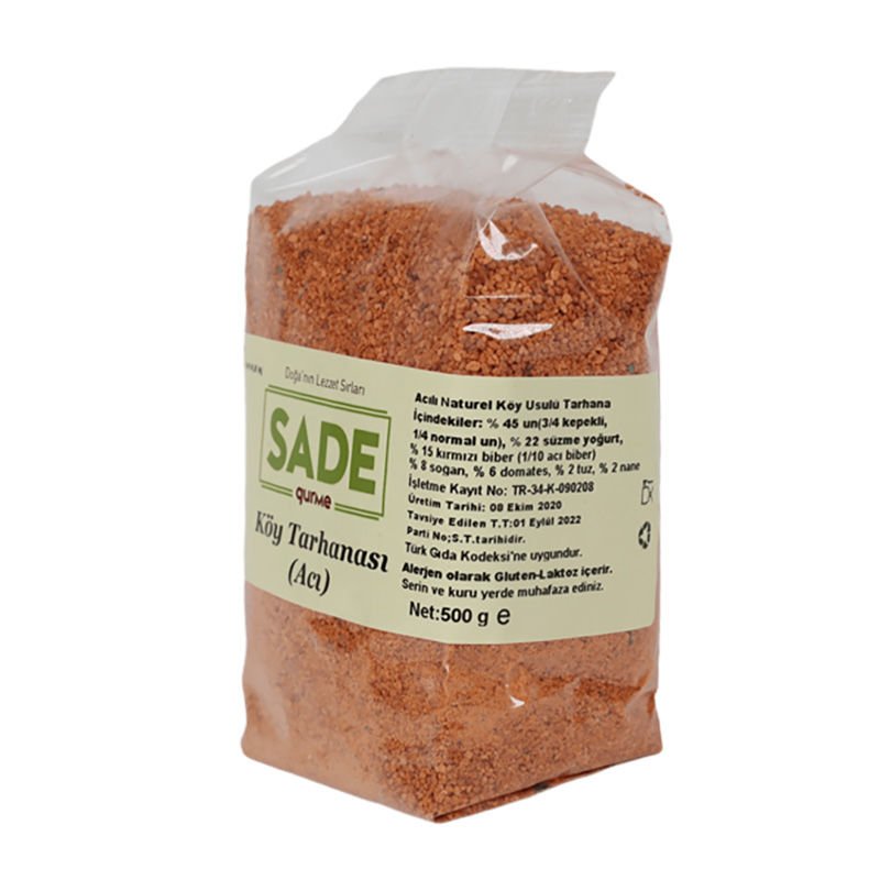 Sade Gurme x 4 Paket  Acılı Köy Tarhanası 500 gr