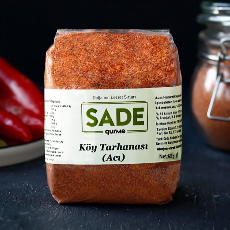 Sade Gurme x 2 Paket  Acılı Köy Tarhanası 500 gr