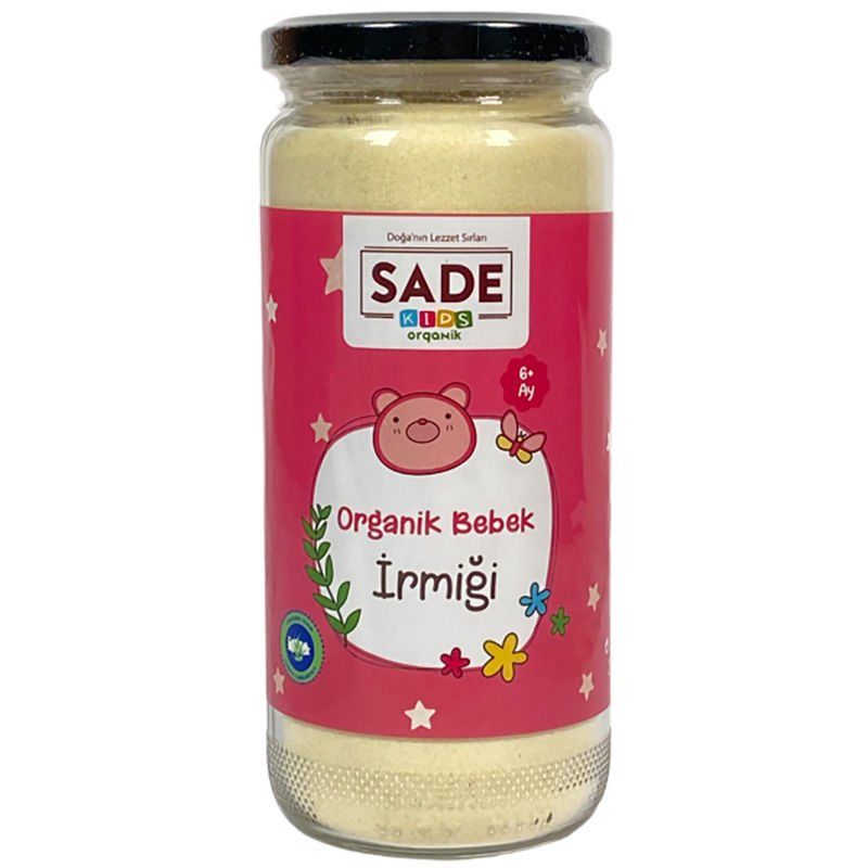 Sade Kids x 2 Kavanoz Organik Bebek İrmiği 330 gr