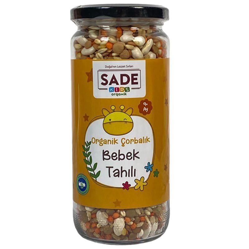 Sade Kids x 4 Kavanoz Organik Çorbalık Bebek Tahılı 400 gr