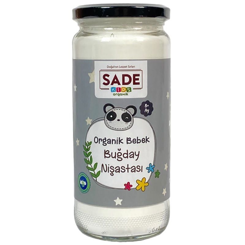 Sade Kids x 4 Kavanoz Organik Bebek Buğday Nişastası 300 gr
