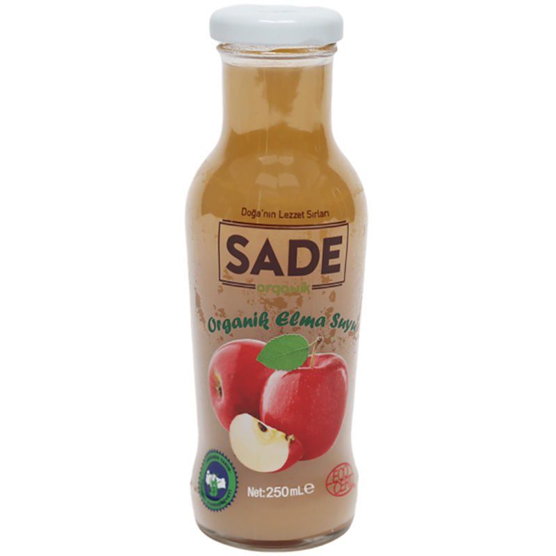 Sade Organik x 4 Şişe Elma Suyu 250 ml