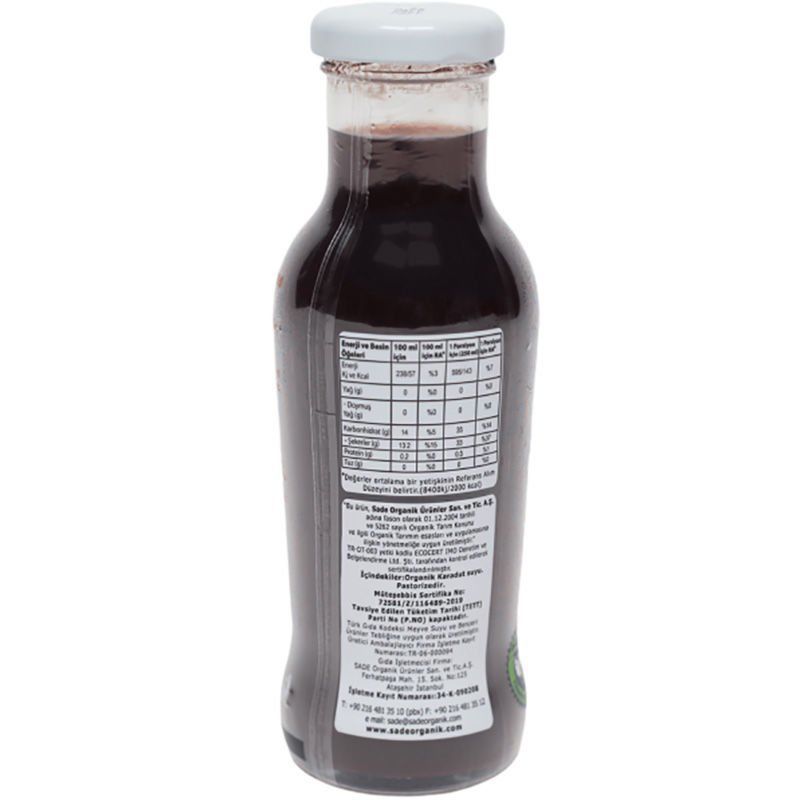 Sade Organik x 6 Şişe Karadut Suyu 250 ml