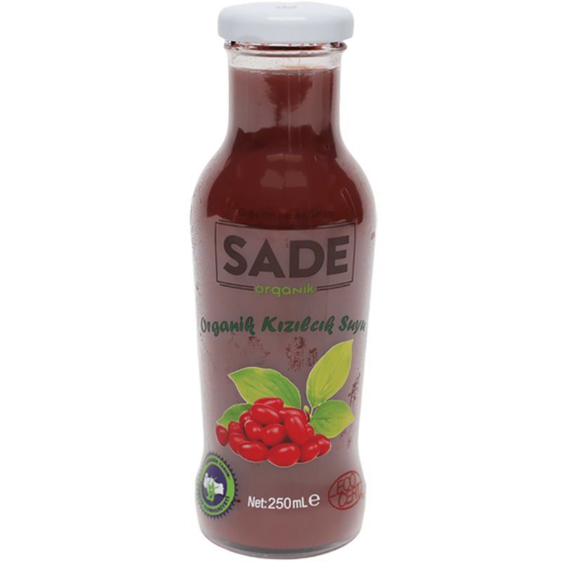 Sade Organik x 6 Şişe Kızılcık Suyu 250 ml