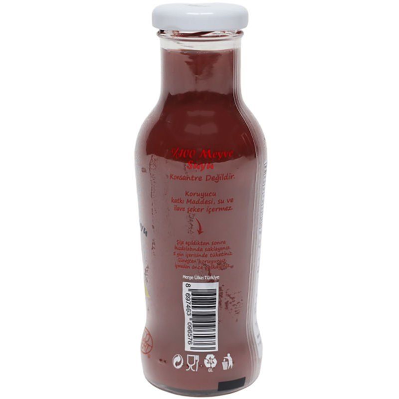 Sade Organik x 6 Şişe Kızılcık Suyu 250 ml
