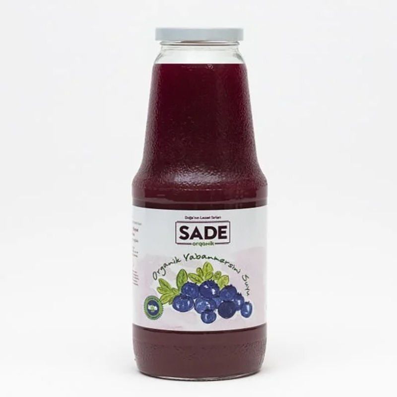 Sade Organik x 2 Şişe Yaban Mersini Suyu 1000 ml