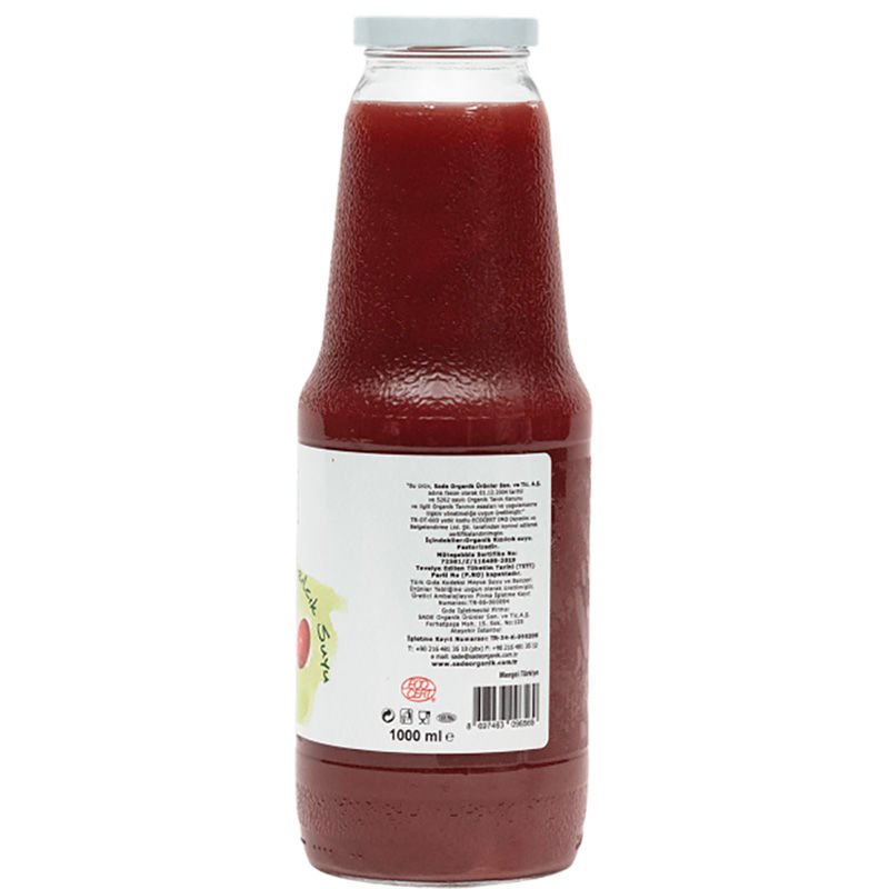 Sade Organik Kızılcık Suyu 1000ml