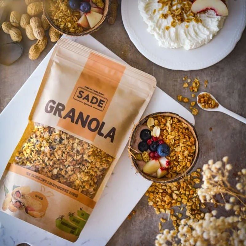 Sade Gurme x 2 Paket Yer Fıstıklı Granola 360  gr