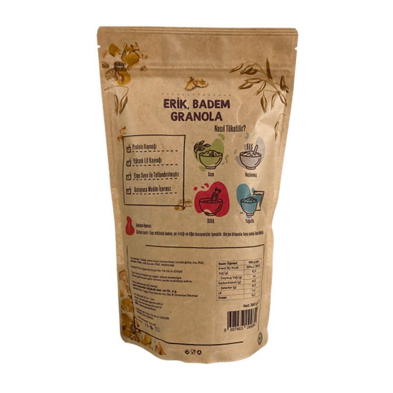 Sade Gurme x 4 Paket Bademli-Erikli Granola 360 gr