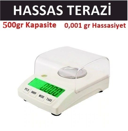 Hassas Terazi, 500gr/0.001gr Laboratuvar, Kuyumcu Terazisi ZH-8253 Model