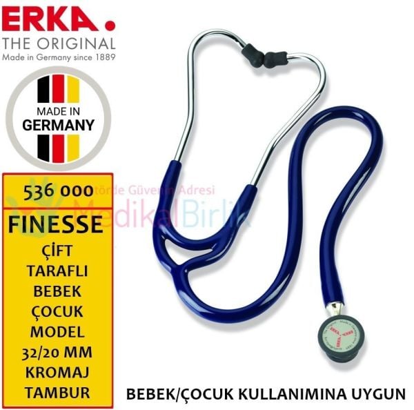 Erka Finesse ÇİFT TARAFLI Bebek/Çocuk Kromajlı Steteskop 536 000