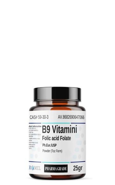 Aromel B9 Vitamini Folik Asit | 25 gr | Folic acid Folate