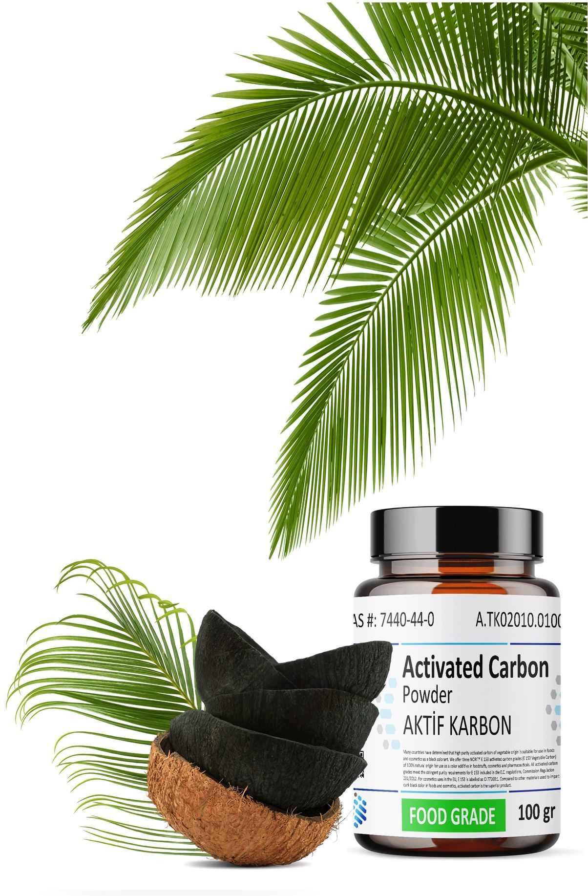 Aktif Karbon Toz | 100 gr | Kozmetik Kullanılır | Activated Carbon Powder