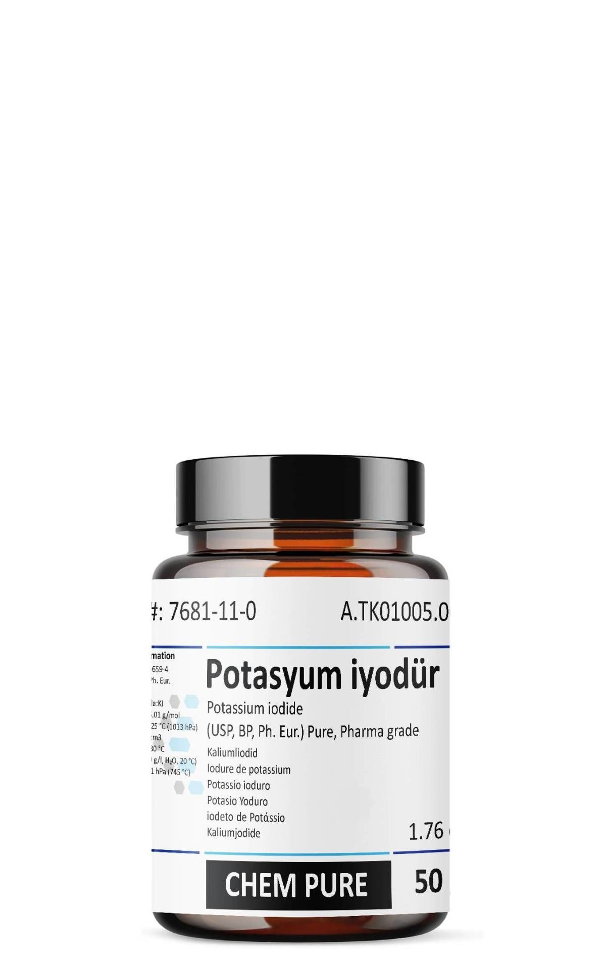 Potasyum iyodür | 50 gr | Pharma Grade | Potassium iodide CAS 7681-11-0