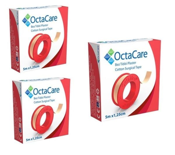 Octacare 10501 Tıbbi Bez Plaster 5mx1,25cm 3 Adet