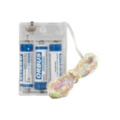 3*aa Pi̇lli̇ 4 Renkli̇ Rgb Sabi̇t 10 Metre Kablolu Bağ Led