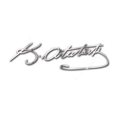 Arma Metal Atatürk İmzası 29X9cm Büyük