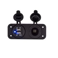 Çift Usb Araç Şarj Soketi Ve Çakmaklık 2.1a/1a - 12 V MARİN VE KARAVAN
