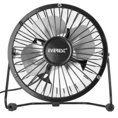 Everest Masaüstü Metal Si̇yah Fan