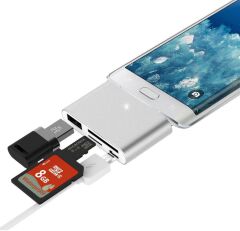 Type C Usb 3.1 Kart Okuyucu SD MicroSD Tf Hub All in Çevirici Dönüştürücü Adaptör