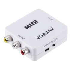 Vga To Av 3Rca Video 1080p Çevirici Dönüştürücü Adaptör 3.5mm Destekli