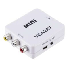 Vga To Av 3Rca Video 1080p Çevirici Dönüştürücü Adaptör 3.5mm Destekli