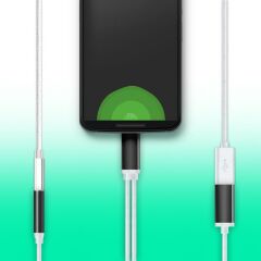 Type C To 3.5mm Stereo Kulaklık Şarj Çevirici Dönüştürücü Adaptör