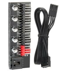 Fan Çoklayıcı 5 Port Y PWM Splitter 4 pin Hub Cpu Kablo Çoğaltıcı