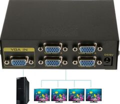 4 Port Vga Splitter Switch Çoklayıcı Çoğaltıcı Çoklu Ekran
