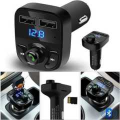 Bluetooth Araç Kiti Fm Transmitter Micro SD USB Girişli
